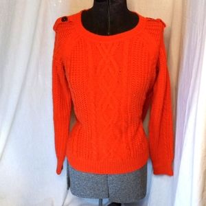 Orange cableknit sweater